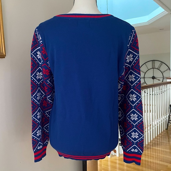 Rockin' Around Christmas Beer Sweater "Frothy the Snowman" Ugly Unisex Crewneck - Picture 3 of 9